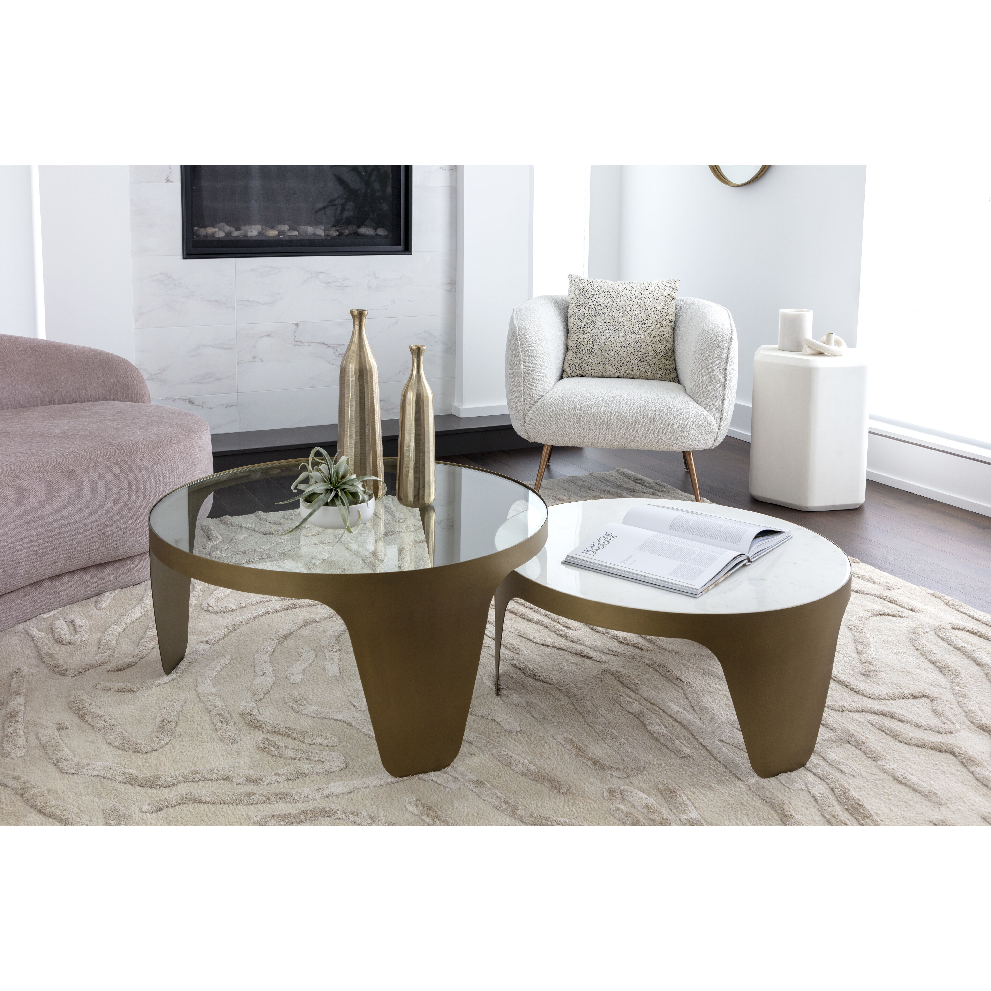 Spezza 22.5 X 18 inch White Outdoor End Table, High